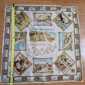 Women's‎ Souvenir Square Satin Scarf Pescara Italy Landmarks 27" All Over Print